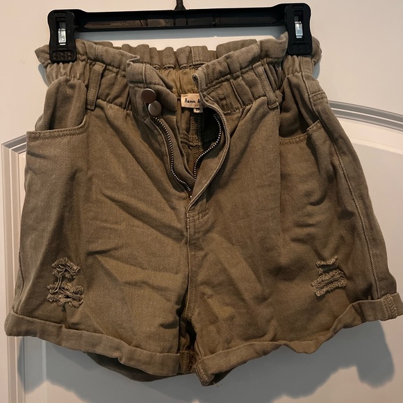 Shorts Aaron And Amber Olive Green Distressed Shorts Poshmark